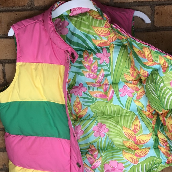 Lilly Pulitzer puffer vest sz 10-12 Girls/S Women - Picture 8 of 8